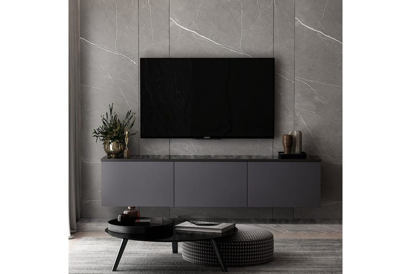 Neon TV-bænk 160 cm - Antracit - Møbler - TV borde & mediemøbler - TV-borde