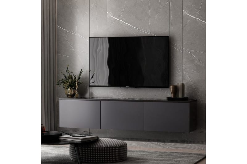 Neon TV-bænk 160 cm - Antracit - Møbler - TV borde & mediemøbler - TV-borde