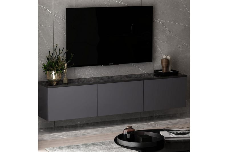 Neon TV-bænk 160 cm - Antracit - Møbler - TV borde & mediemøbler - TV-borde