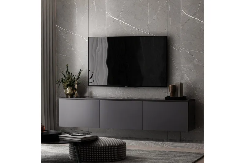 Neon TV-bænk 160 cm - Antracit - Møbler - TV borde & mediemøbler - TV-borde