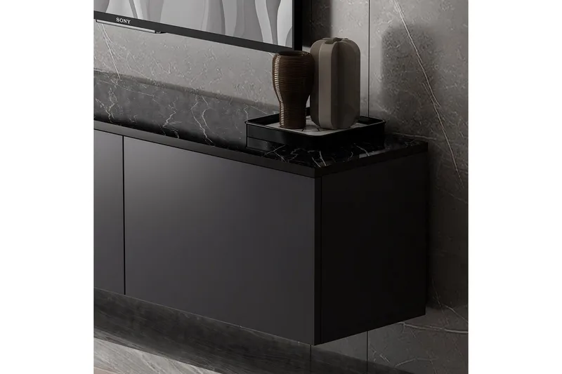 Neon TV-bænk 160 cm - Antracit - Møbler - TV borde & mediemøbler - TV-borde