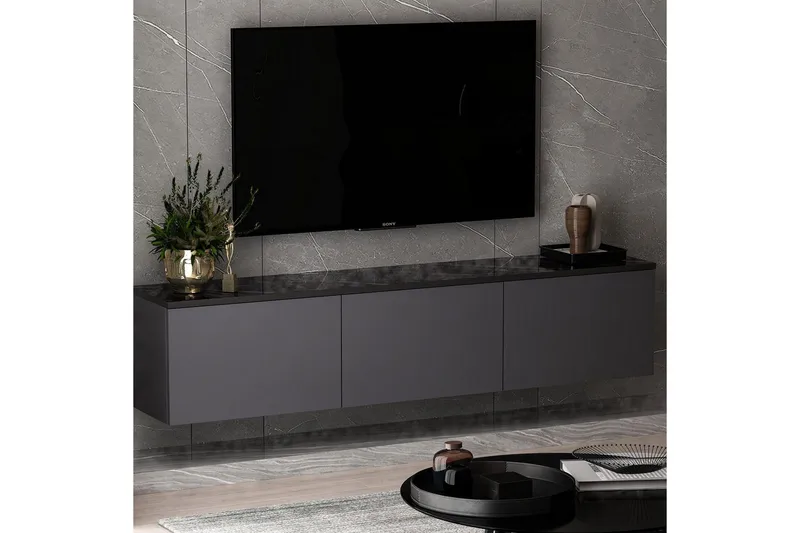 Neon TV-bænk 160 cm - Antracit - Møbler - TV borde & mediemøbler - TV-borde