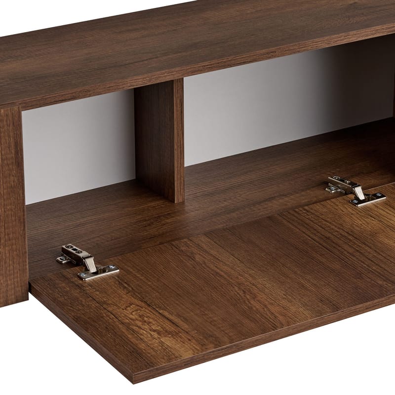 Nexus TV-bænk 180 cm - Barok valnød og sort - Møbler - TV borde & mediemøbler - Mediestativ & vægbeslag