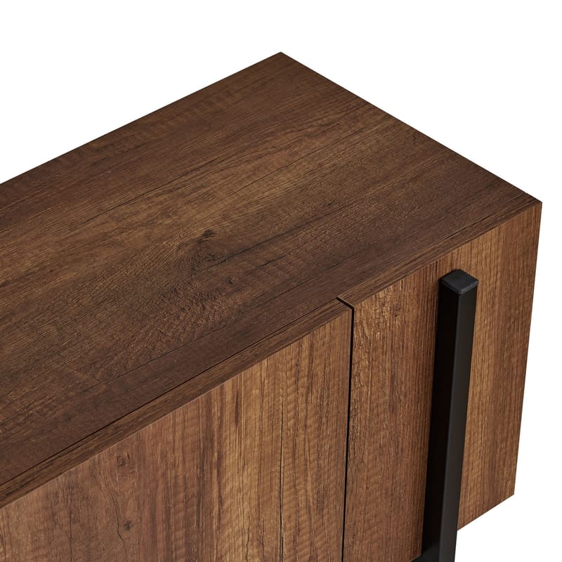 Nexus TV-bænk 180 cm - Barok valnød og sort - Møbler - TV borde & mediemøbler - Mediestativ & vægbeslag