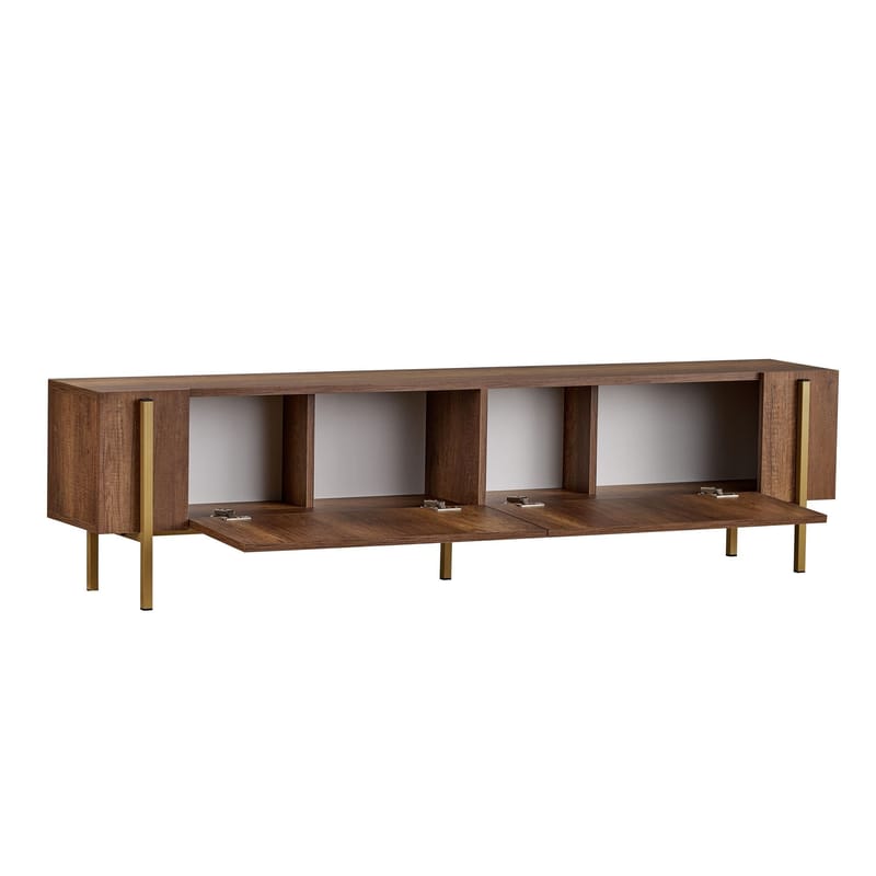 Nexus TV-bænk 180 cm - Barok Walnut Gold - Møbler - TV borde & mediemøbler - Mediestativ & vægbeslag