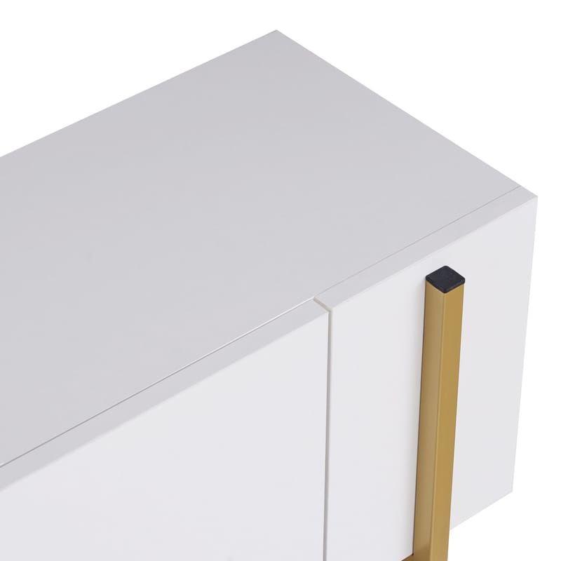 Nexus TV-bænk 180 cm - Hvid og guld - Møbler - TV borde & mediemøbler - Mediestativ & vægbeslag