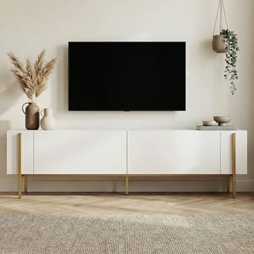 Nexus TV-bænk 180 cm - Hvid/guld - Møbler - TV borde & mediemøbler - TV-borde