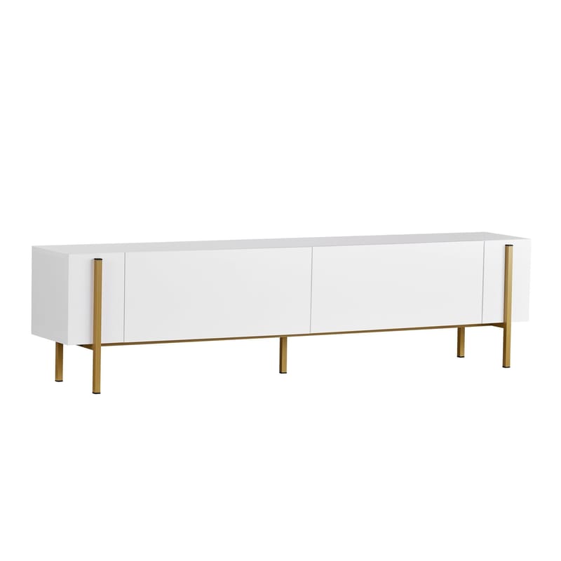 Nexus TV-bænk 180 cm, Hvid/guld