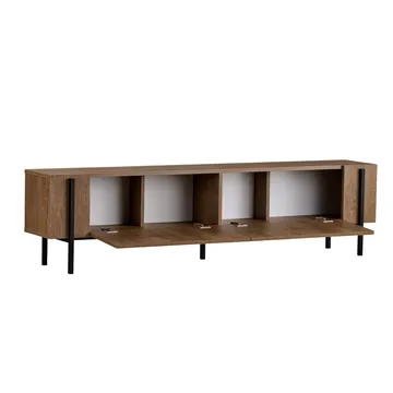 Nexus TV-bænk 180 cm - Kafkas Oak og Black - Møbler - TV borde & mediemøbler - TV-borde