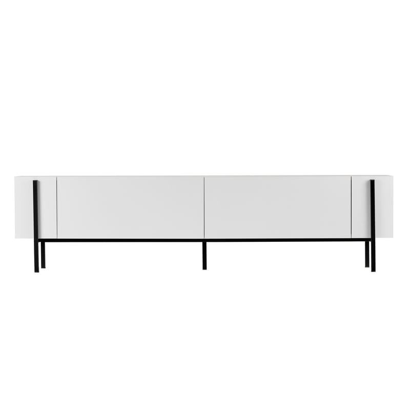 Nexus TV-bænk 180 cm - Wood Black og Black - Møbler - TV borde & mediemøbler - Mediestativ & vægbeslag