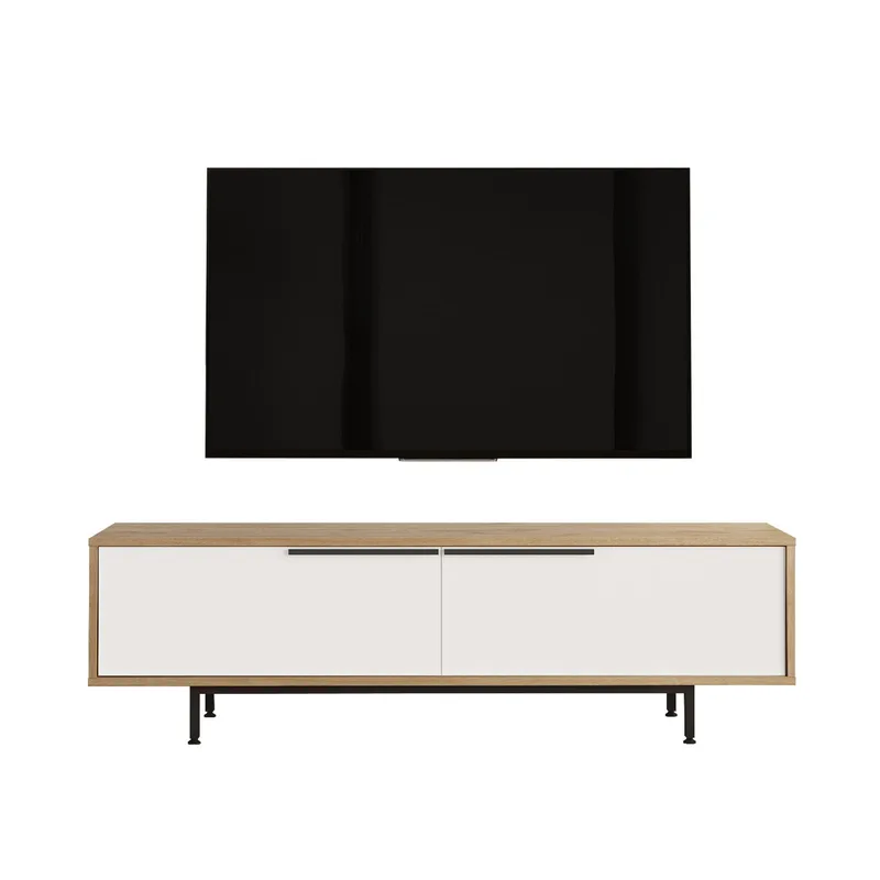 Nilena TV-bænk 160x45,1x35,5 cm, eg, hvid