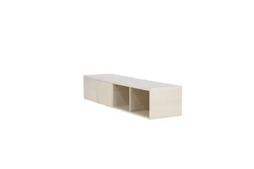 Nomi Vægophængt Tv-bord 180 cm med Opbevaring i Lyst Træ - Beige - Møbler - TV borde & mediemøbler - TV-borde