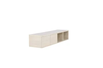 Nomi Vægophængt Tv-bord 180 cm med Opbevaring i Lyst Træ - Beige - Møbler - TV borde & mediemøbler - TV-borde