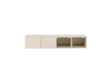 Nomi Vægophængt Tv-bord 180 cm med Opbevaring i Lyst Træ - Beige - Møbler - TV borde & mediemøbler - TV-borde