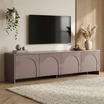 Nomira Mediebænk 180 cm med Opbevaring i Malet Træ - Taupe - Møbler - TV borde & mediemøbler - TV-borde