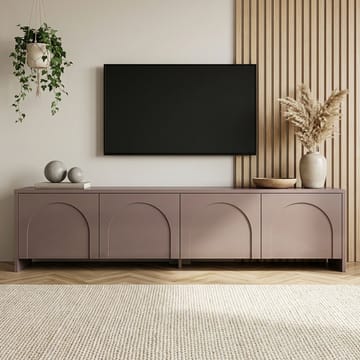 Nomira Mediebænk 180 cm med Opbevaring i Malet Træ - Taupe - Møbler - TV borde & mediemøbler - TV-borde