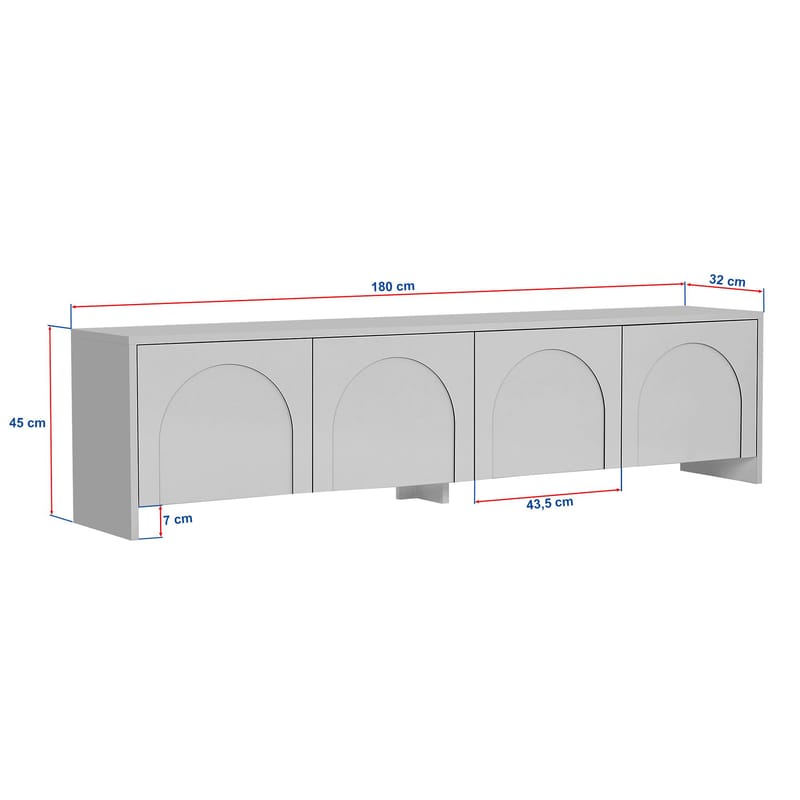 Nomira TV-bænk 180 cm - Atlas - Møbler - TV borde & mediemøbler - Mediestativ & vægbeslag