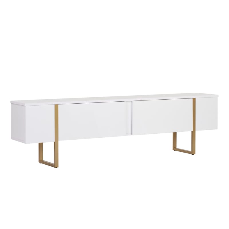 Nopira TV-bænk 180 cm, Hvid/guld