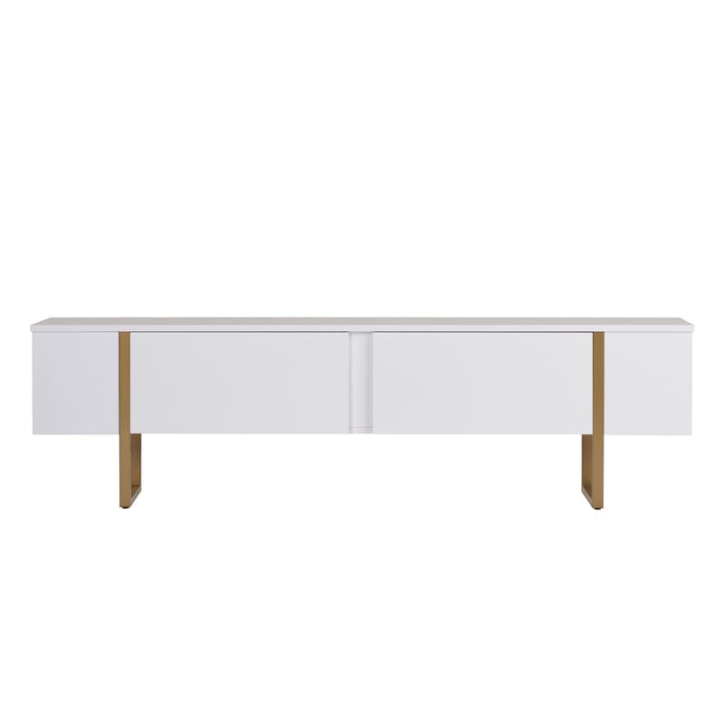 Nopira TV-bænk 180 cm - Hvid/guld - Møbler - TV borde & mediemøbler - TV-borde