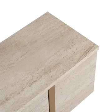 Nopira TV-bænk 180 cm - Travertin/guld - Møbler - TV borde & mediemøbler - TV-borde