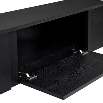 Nopira TV-bænk 180 cm - Wood Black og Black - Møbler - TV borde & mediemøbler - TV-borde
