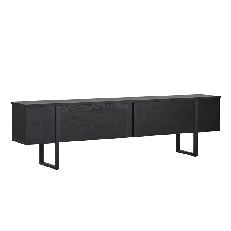 Nopira TV-bænk 180 cm, Wood Black og Black