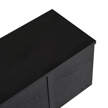 Nopira TV-bænk 180 cm - Wood Black og Black - Møbler - TV borde & mediemøbler - TV-borde