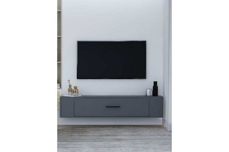 Noxen TV-bænk 120x26 cm - Antracit - Møbler - TV borde & mediemøbler - Mediestativ & vægbeslag