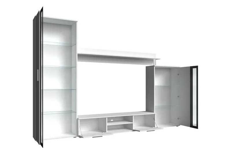 Olerum TV-møbelsæt 256x40 cm - Hvid - Møbler - TV borde & mediemøbler - Tv-møbelsæt