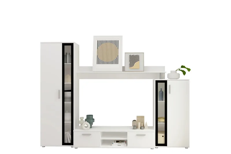 Olerum TV-møbelsæt 256x40 cm, Hvid