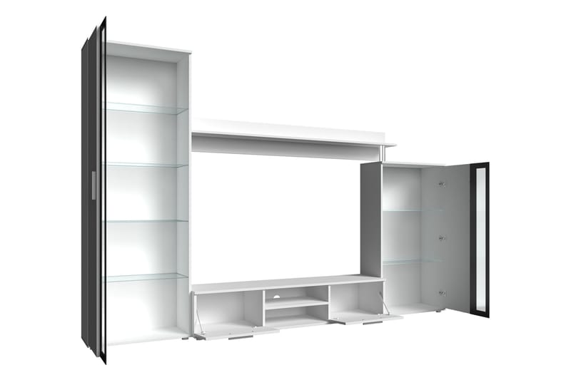 Olerum TV-møbelsæt 256x40 cm - Hvid - Møbler - TV borde & mediemøbler - Tv-møbelsæt