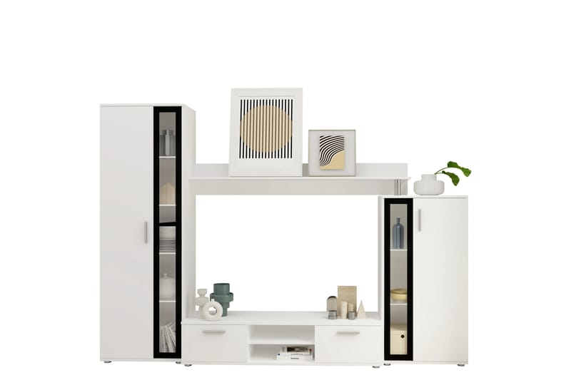 Olerum TV-møbelsæt 256x40 cm - Hvid - Møbler - TV borde & mediemøbler - Tv-møbelsæt