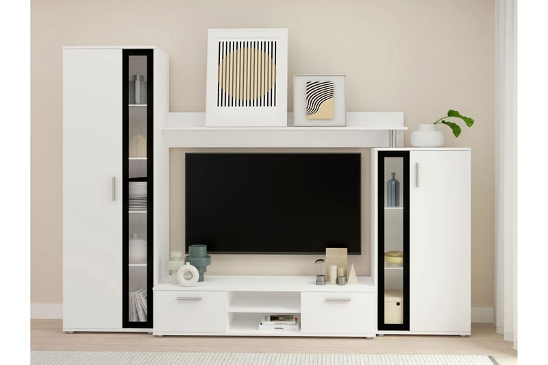 Olerum TV-møbelsæt 256x40 cm - Hvid - Møbler - TV borde & mediemøbler - Tv-møbelsæt