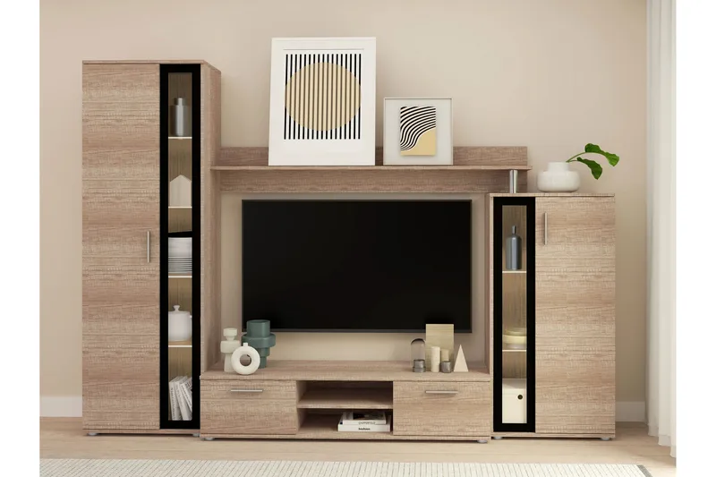 Olerum TV-møbelsæt 256x40 cm - Natur - Møbler - TV borde & mediemøbler - Tv-møbelsæt