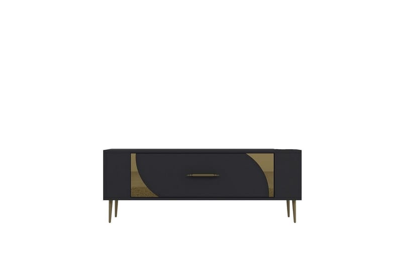 Olyra TV-bænk 120 cm - Antracit/Guld - Møbler - TV borde & mediemøbler - TV-borde