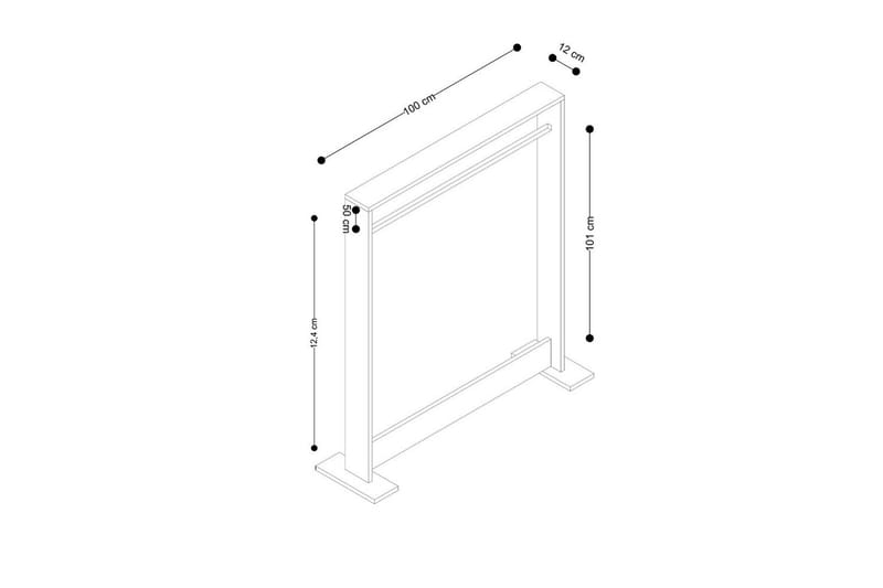 Olyric TV-hylde 124 cm - Hvid - Møbler - TV borde & mediemøbler - TV-reol