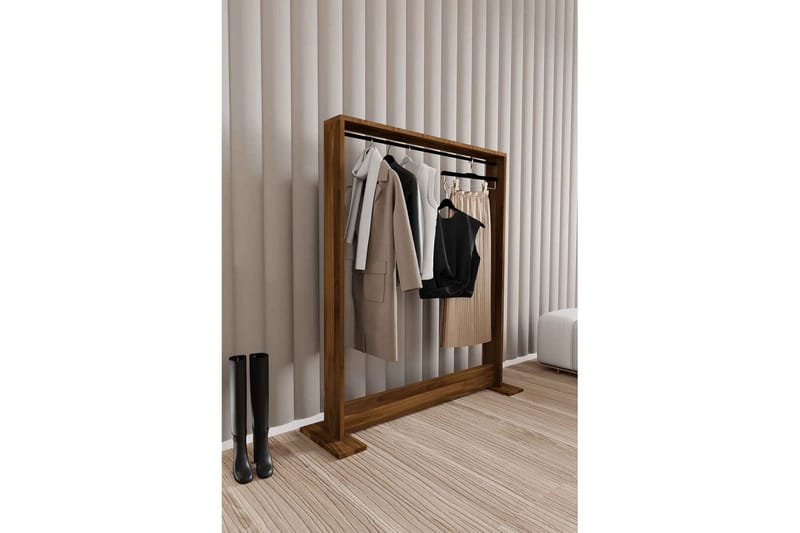 Olyric TV-hylde 124 cm - Valnød - Opbevaring - Tøjopbevaring - Knagerækker - Tøjstativ