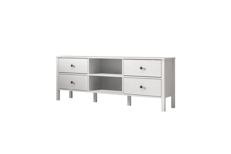 Olyros TV-bænk 160 cm, Natur/Hvid