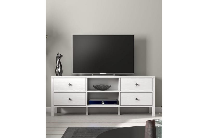 Olyros TV-bænk 160 cm - Natur/Hvid - Møbler - TV borde & mediemøbler - TV-borde