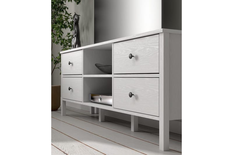 Olyros TV-bænk 160 cm - Natur/Hvid - Møbler - TV borde & mediemøbler - TV-borde