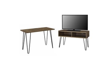 Owen Fritstående Tv-bord 107 cm med Opbevaring i Valnød - Brun - Møbler - TV borde & mediemøbler - TV-borde