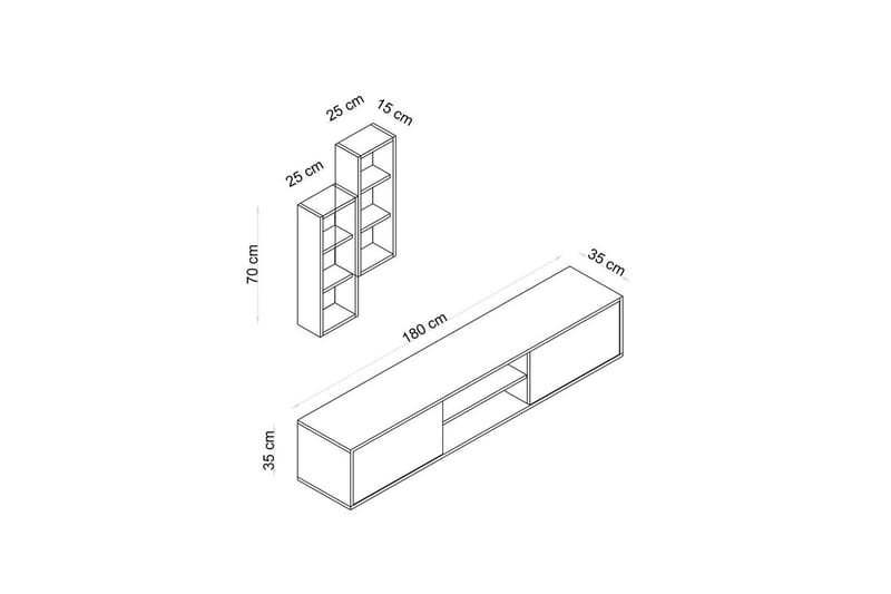 Palgrave TV-skab 180 cm - Eg - Møbler - TV borde & mediemøbler - TV-skab