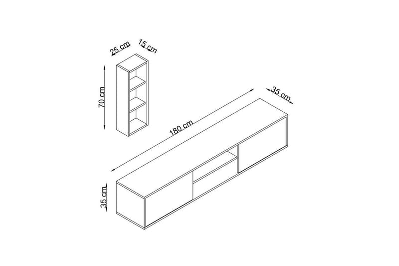 Palgrave Tv-stativ 35 cm - Eg - Møbler - TV borde & mediemøbler - Mediestativ & vægbeslag