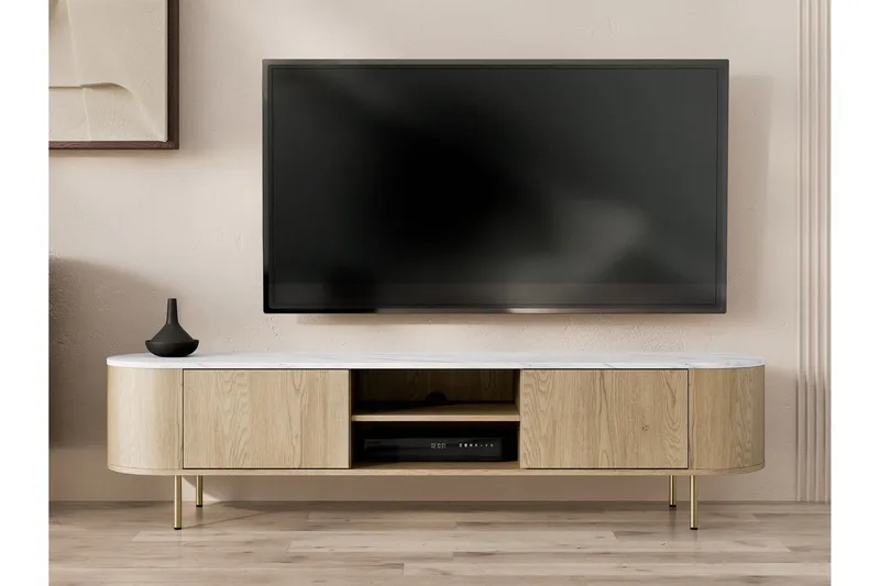 Pantego TV-bænk 184x40 cm - Hvid - Møbler - TV borde & mediemøbler - TV-borde