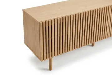 Peyra rillet TV-bænk 160 cm - Natur - Møbler - TV borde & mediemøbler - TV-borde