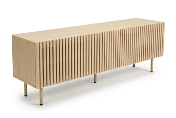 Peyra rillet TV-bænk 160 cm - Natur - Møbler - TV borde & mediemøbler - TV-borde