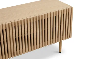 Peyra rillet TV-bænk 200 cm - Natur - Møbler - TV borde & mediemøbler - TV-borde