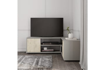 Pienk TV-bord 125 cm - Grå/Travertin - Møbler - TV borde & mediemøbler - TV-borde
