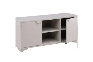 Piring Gulvstående Tv-bænk 120 cm med Opbevaring i Metal - Beige - Møbler - TV borde & mediemøbler - TV-borde