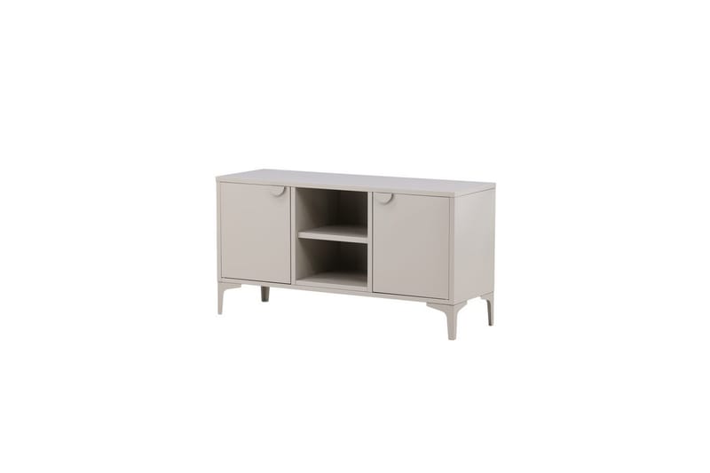 Piring Gulvstående Tv-bænk 120 cm med Opbevaring i Metal - Beige - Møbler - TV borde & mediemøbler - TV-borde